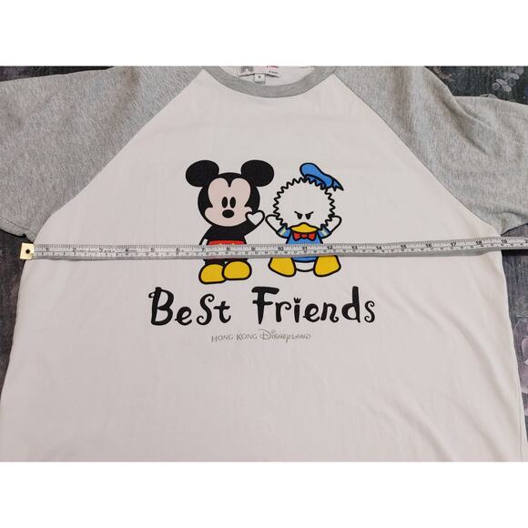 Disney Mickey Mouse Donald Duck Best Friends T-Shirt White Gray Womens Size M - Picture 4 of 5